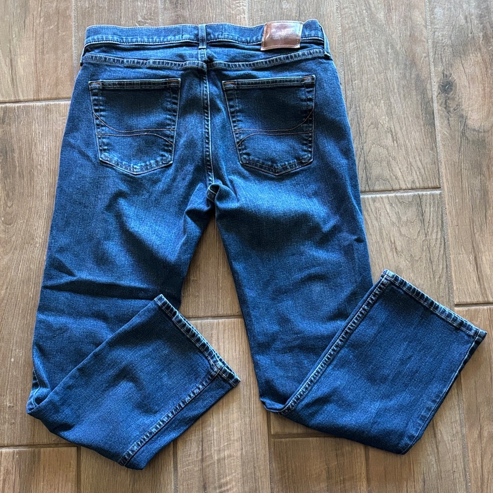 Hollister Men's Blue Denim Straight Jeans - Picture 3 of 5